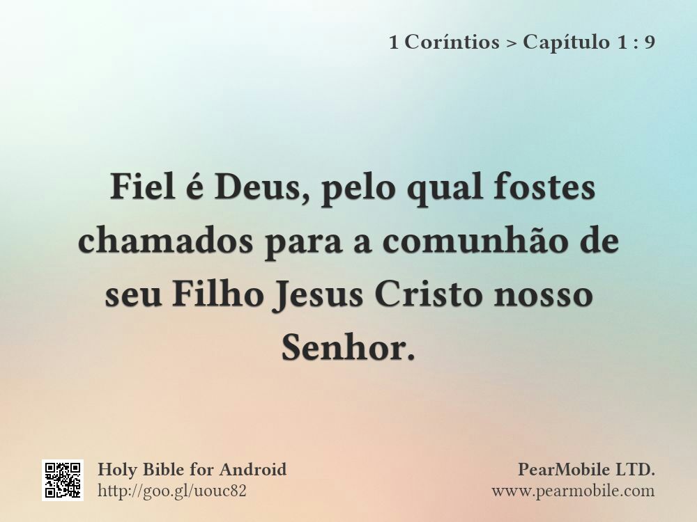 1 Coríntios, Capítulo 1:9
